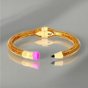 Betsey Johnson Pencil Hinged Bangle Bracelet